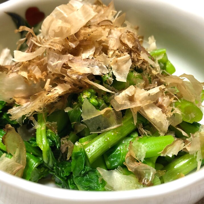 麺つゆで簡単❤️シンプル菜の花のおひたし